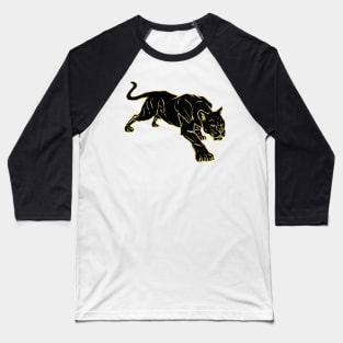 Black Feline, Cat Baseball T-Shirt